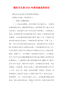 镇机关支部2025年度党建述职报告