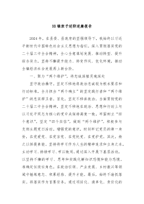 镇班子述职述廉报告
