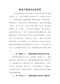 总结发言参加干部培训总结发言