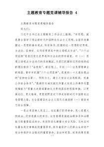 主题教育专题党课辅导报告 4