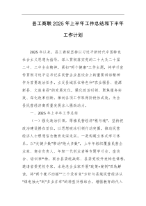 县工商联2025年上半年工作总结和下半年工作计划