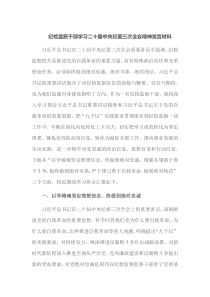 纪检监察干部学习二十届中央纪委三次全会精神