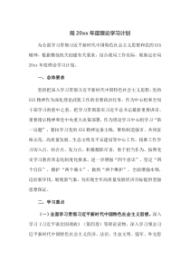 局20XX年度理论学习计划