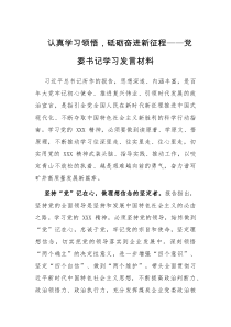 认真学习领悟砥砺奋进新征程党委书记学习