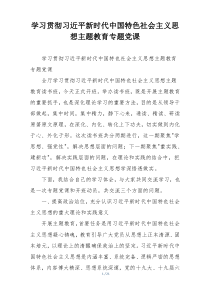 学习贯彻习近平新时代中国特色社会主义思想主题教育专题党课