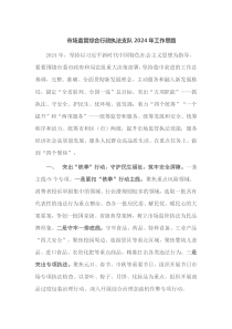 市场监管综合行政执法支队2024年工作思路