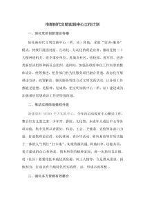 市新时代文明实践中心工作计划