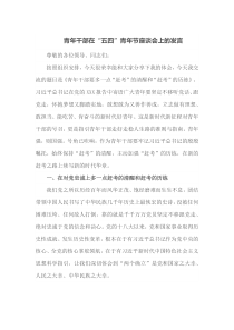 青年干部在五四青年节座谈会上的发言