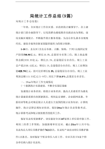 局统计工作总结（9篇）