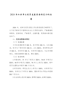 2024年机关单位党员发展基本情况分析报告