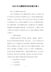 2025年主题教育具体实施方案3