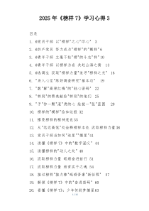 2025年《榜样7》学习心得3