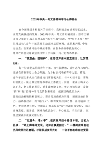 2025年中央一号文件精神学习心得体会（共8篇）