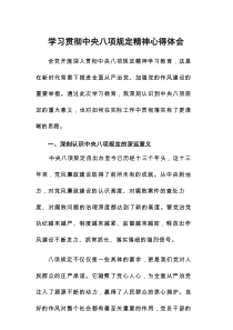 2025年中央八项规定学习心得体会十篇