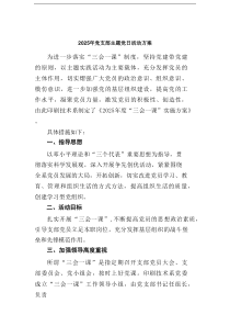 2025年党支部主题党日活动方案7篇范文