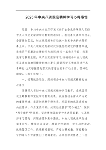 2025年中央八项规定精神学习心得感悟