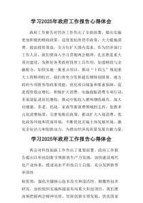 2025年学习《中央政府工作报告》个人心得体会（汇集6篇）