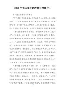 2025年第二批主题教育心得体会1