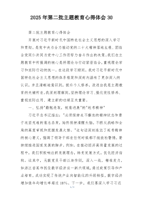 2025年第二批主题教育心得体会30