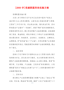 [2800字]党建联盟具体实施方案