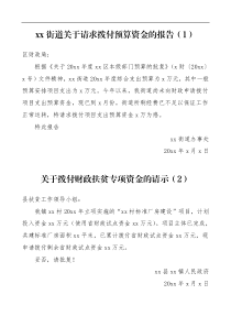4篇关于请求拨付财政预算资金专项资金经费的报告请示范文4篇