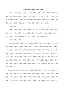 乡镇20XX年基层党建工作情况报告