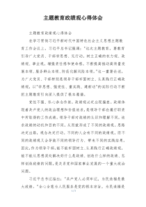 主题教育政绩观心得体会