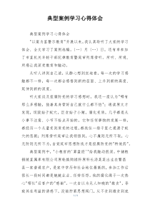 典型案例学习心得体会