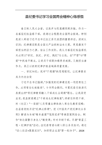 县纪委书记学习全国两会精神心得感悟