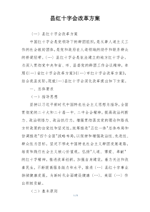 县红十字会改革方案