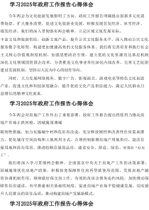 学习2025年《中央政府工作报告》心得体会汇集8份