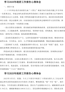 学习2025年《中央政府工作报告》心得体会（合计5篇）