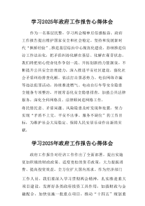 学习2025年中央政府工作报告个人心得体会汇集4份