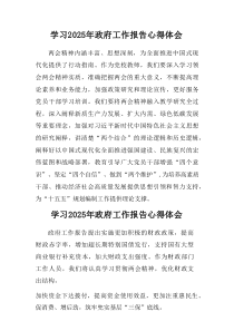 学习2025年中央政府工作报告心得体会汇集7份