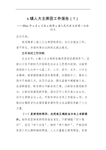 工作报告2篇20XX年乡镇人大主席团工作报告范文2篇20XX年乡镇人大工作汇报总结五年工作总结计划