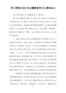 学习贯彻2025年主题教育学习心得体会4