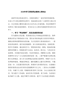 学习贯彻2025年全国“两会”精神心得体会研讨材料（8篇）