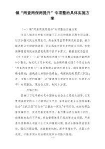 镇“两查两保两提升”专项整治具体实施方案
