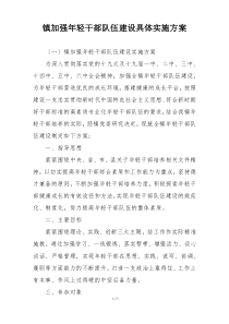 镇加强年轻干部队伍建设具体实施方案