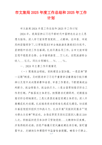 市文旅局2025年度工作总结和2025年工作计划