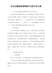 队伍问题线索清零集中攻坚行动方案