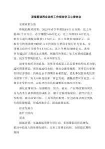 深度解读两会政府工作报告学习心得体会精编6篇范文
