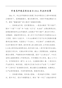 总结报告市生态环境局党组书记20XX年述职报告