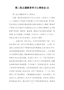 第二批主题教育学习心得体会22