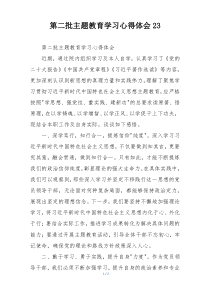 第二批主题教育学习心得体会23