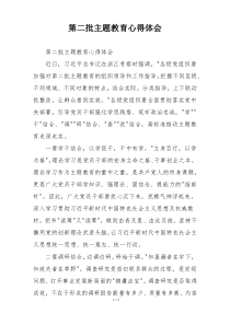 第二批主题教育心得体会