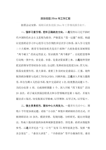政协党组20XX年工作汇报