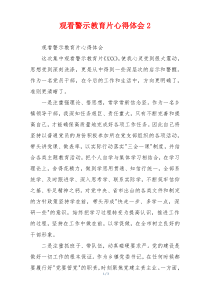 观看警示教育片心得体会2