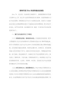 领导干部20XX年度专题述法报告