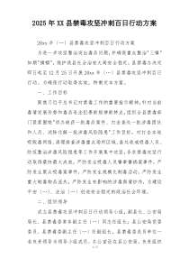 2025年XX县禁毒攻坚冲刺百日行动方案
